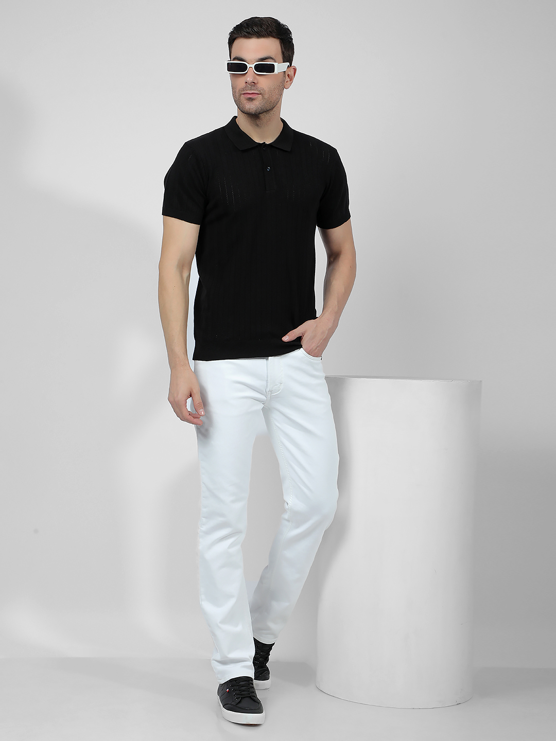 Numero Uno Men Solid Black T-Shirt